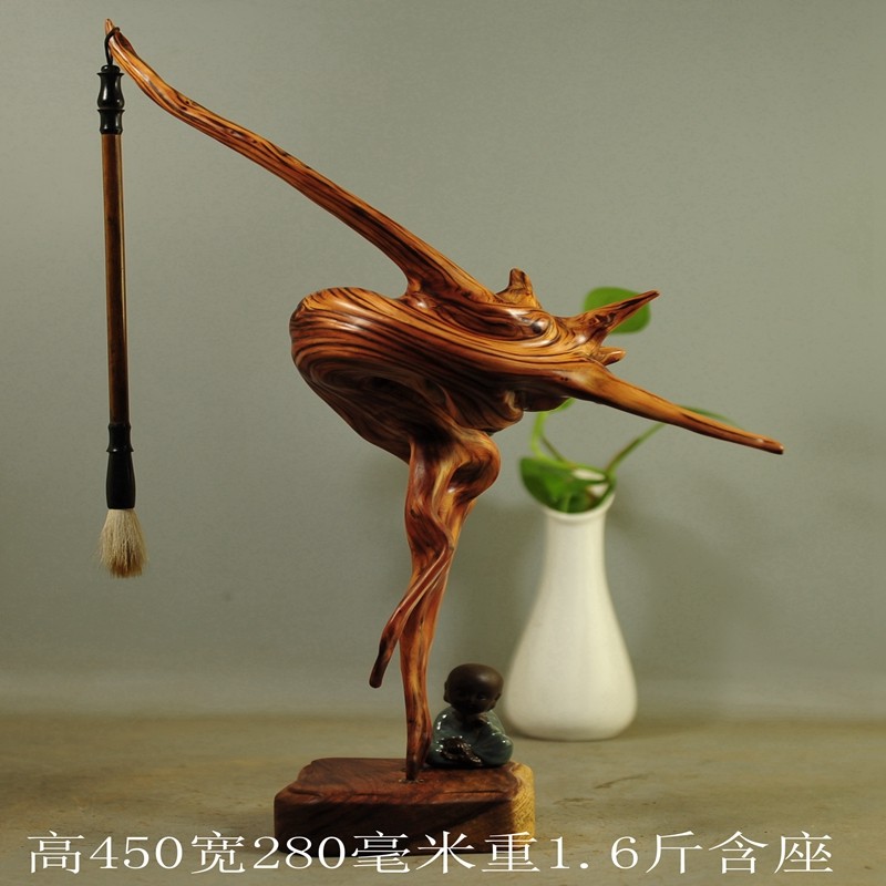 崖柏根雕摆件禅意随形笔挂工艺品镇宅笔架珠串架笔筒茶台红白料