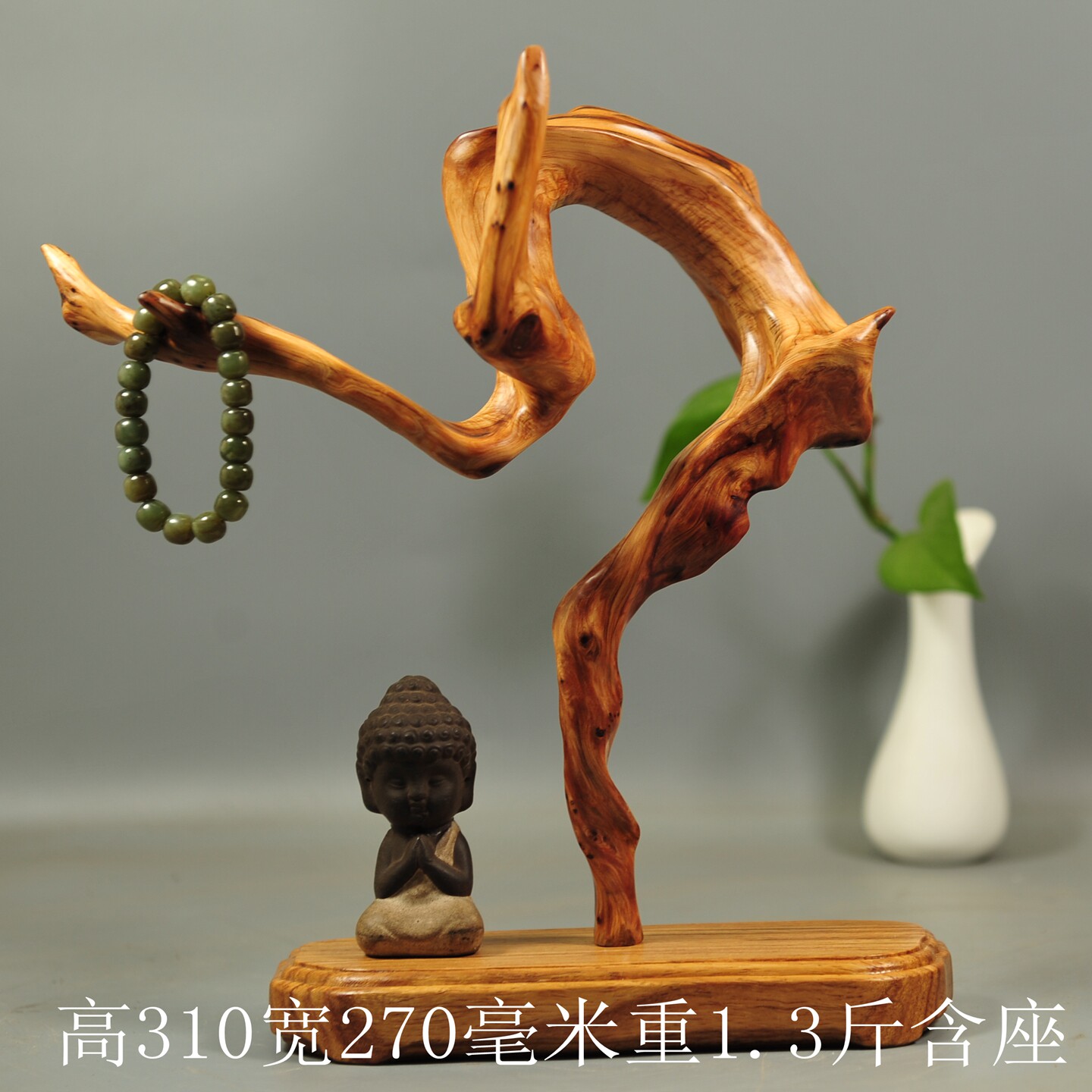 天然崖柏根雕手工雕刻佛像摆件