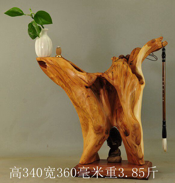 太行崖柏摆件根雕摆件崖柏倒流香笔挂笔筒摆件崖柏毛料陈化红白料