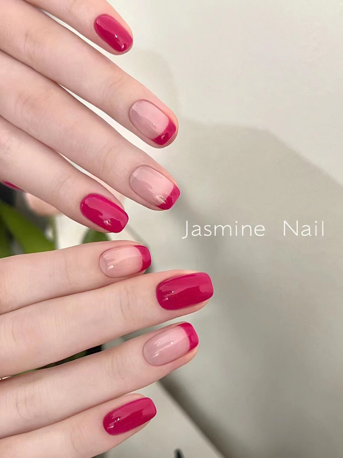 kira日式超薄假指甲贴片 新款春夏显白火龙果色法式 手工定制穿戴