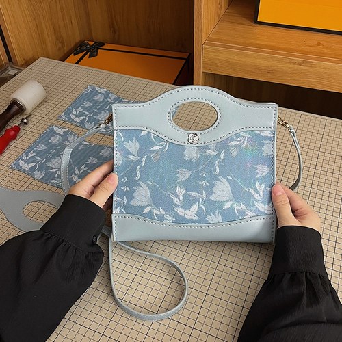 diy材料包自制国风撞色小方包