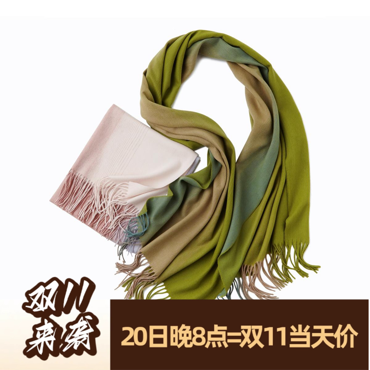 意大利订单100%纯山羊绒围巾春秋冬女士提织围巾高奢气质保暖披肩