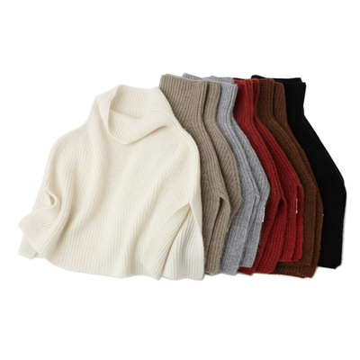 2025新款纯山羊绒加厚高领针织脖套保护肩颈套头披肩秋冬保暖围脖