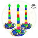 大号儿童投掷套圈圈套环塔柱实心幼儿园益智玩具地摊游戏道具3岁6