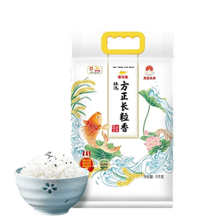 金龙鱼臻选方正长粒香米5kg东北大米10斤一年产一季清香绵软微粘