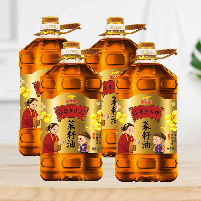 金龙鱼外婆乡小榨菜籽油5L*4