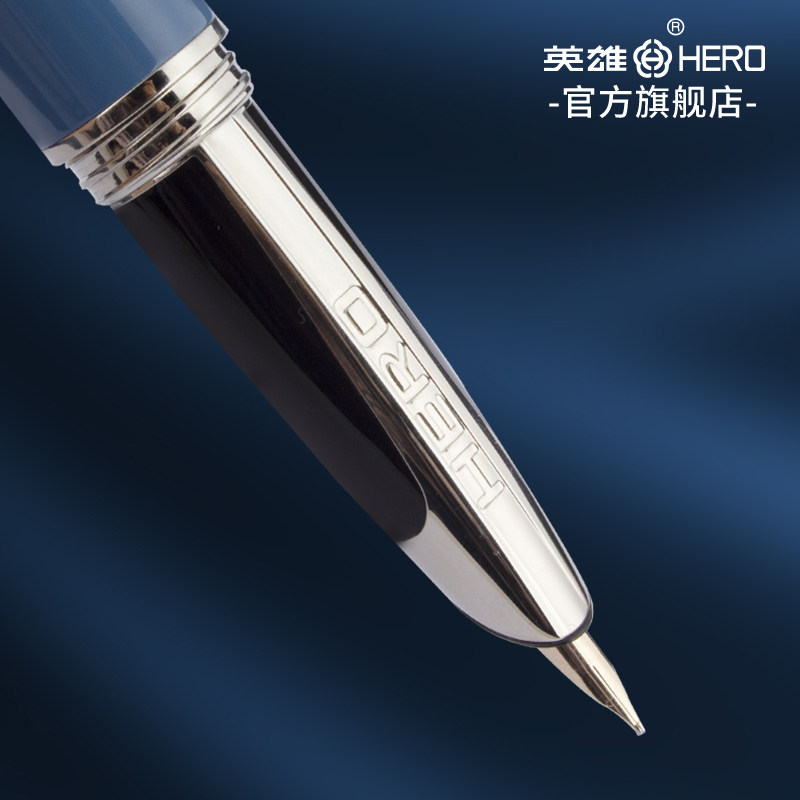 HERO/英雄钢笔官方旗舰店H73 10K金笔墨囊墨水两用男士女生专用礼物