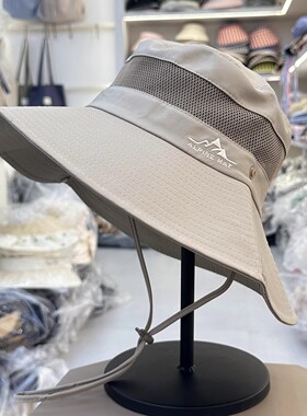 户外登山帽子男女同款速干布薄款渔夫帽遮阳防晒钓鱼帽防紫外线帽