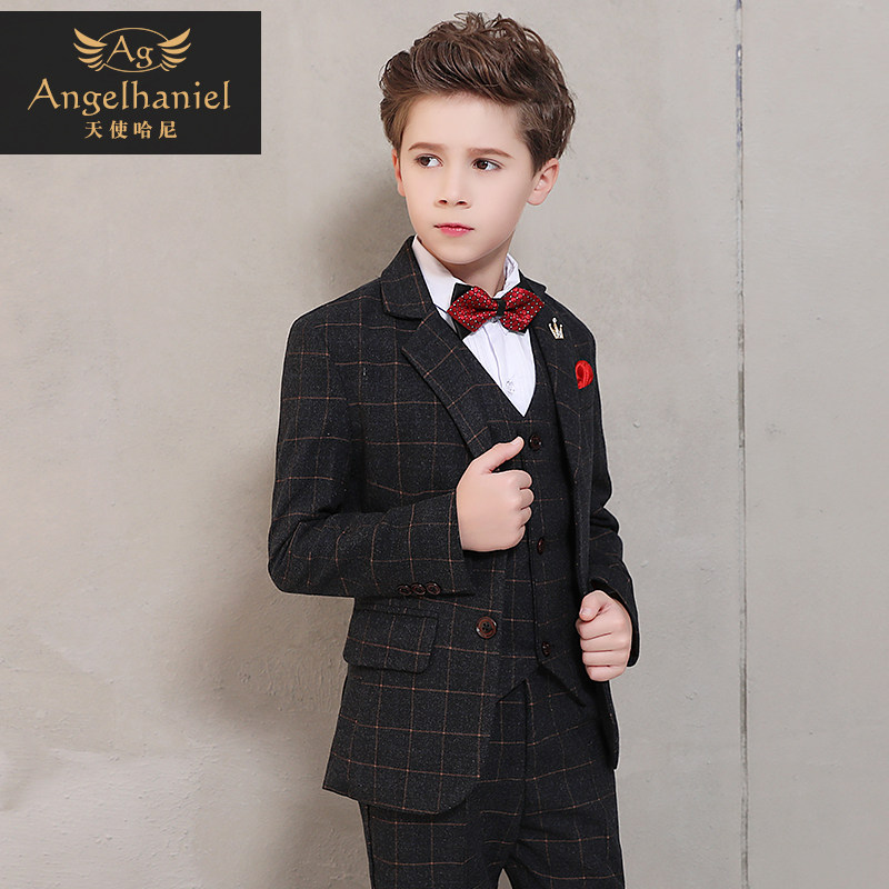 儿童西装套装英伦格子男童西装三件套中大童小花童礼服男套装春秋|ruв категории Детская одежда, пальто/пиджак/пальто, костюм/небольшой костюм - от Buy2taobao.com для оказания профессиональной услуги покупки агента Taobao