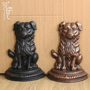 饰摆件卡通家居 铸铁门档门阻门塞防撞门碰创意门挡器免打孔小狗装