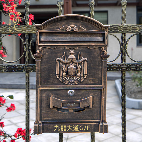 弘可欧式别墅信箱挂墙室外带锁