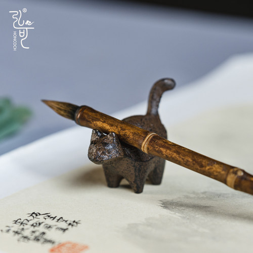 弘可铸铁创意镇纸书法摆件笔搁
