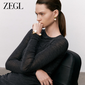 ZEGL法式 仿珍珠开口手镯女高级感小众设计轻奢精致秋冬新款 手饰