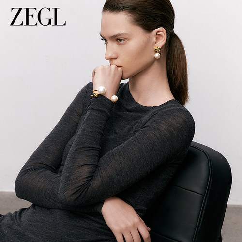 ZEGL时尚个性双环珍珠手镯