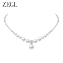 配饰颈链女款 ZEGL人造大珍珠项链法式 春夏轻奢小众吊坠锁骨链送礼