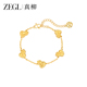 ZEGL金色碎冰冰福禄葫芦手链女新款 轻奢小众秋冬新中式 手饰礼物