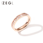 ZENGLIU满天星戒指女小众设计秋冬轻奢高级感玫瑰金钛钢食指素戒