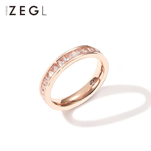 zengliu满天星玫瑰金戒指