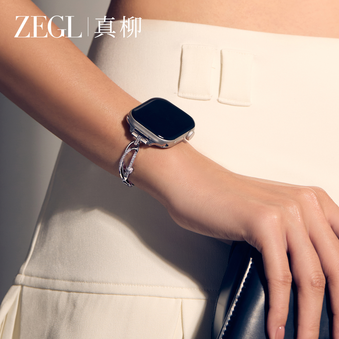 ZEGL适用苹果手表表带轻奢手表链