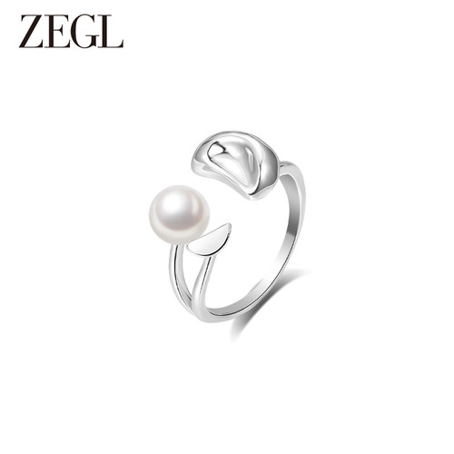 ZEGL淡水珍珠巴洛克戒指