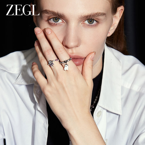 ZEGL原创小幽灵戒指女