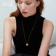 ZEGL时光系列人造珍珠毛衣链轻奢高级感项链女款 吊坠金色秋冬配饰