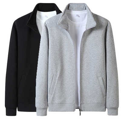 青少年开衫休闲纯色运动服立领