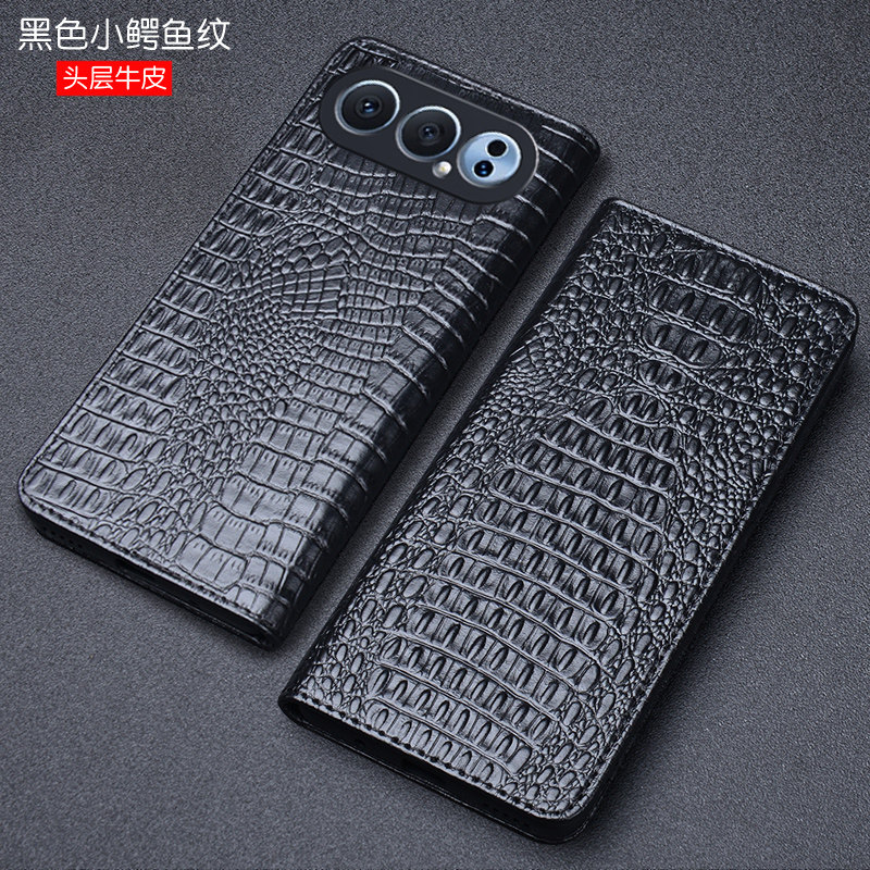 适用荣耀500手机保护套高档牛皮个性新款荣耀500Pro全包防摔奢华手工制作荣耀500简约保护壳pro商务翻盖男女