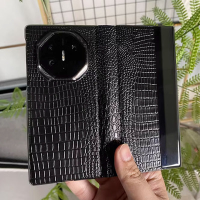 【头层牛皮】适用华为mateXT手机壳新外壳镜头全包防摔真皮保护套mata男商务时尚款款xt非凡大师翻盖三折叠屏