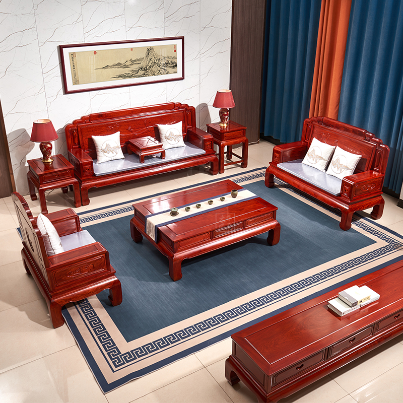 国标红木沙发大果紫檀