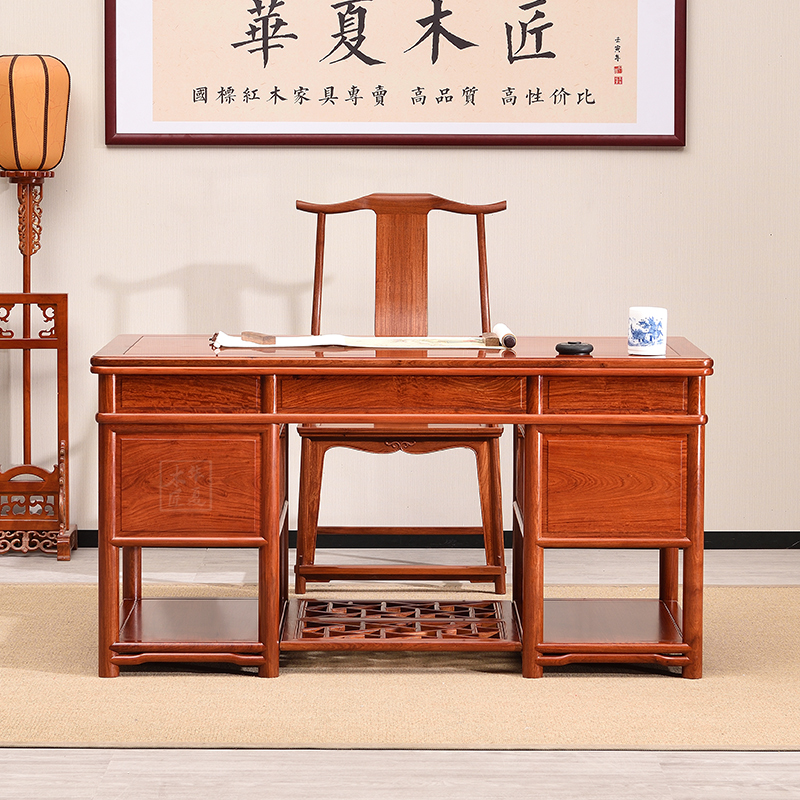 华夏木匠大果紫檀明式书桌