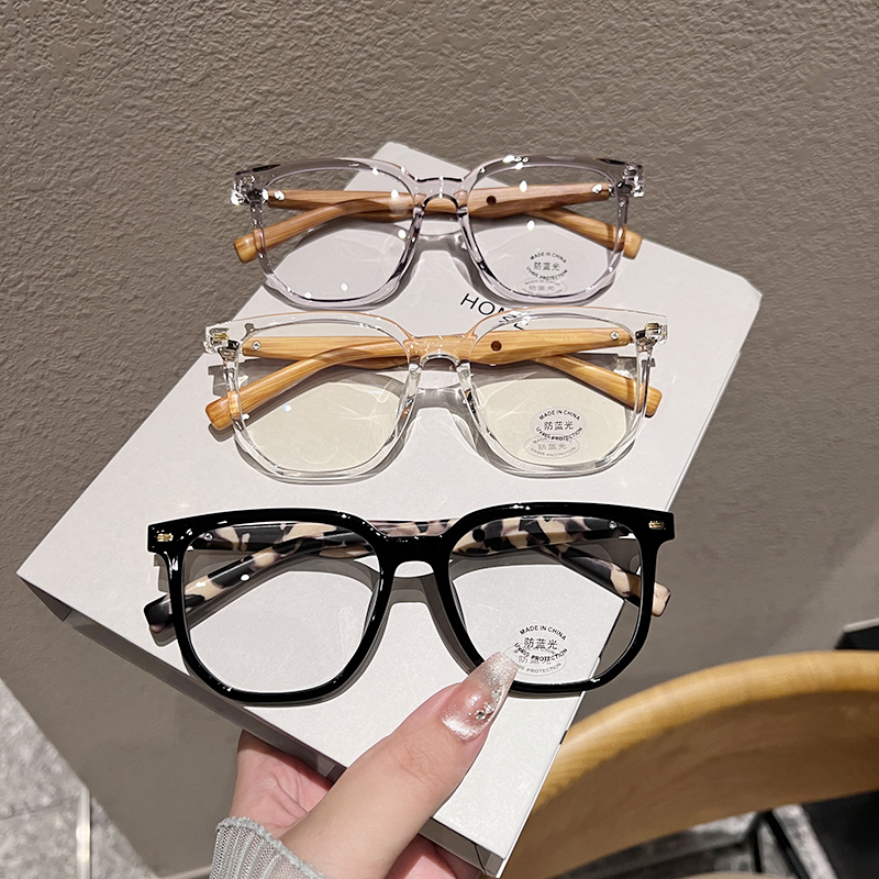 配有度数素颜复古近视眼镜框