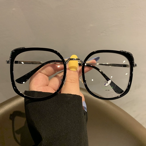 Корейская версия крупной рамы ретро черные очки мужская прилив толстый край