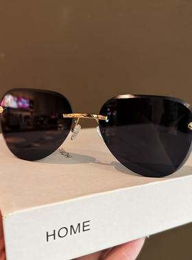 金属框太阳镜女时尚高级感轻奢防紫外线墨镜遮阳2025新款无框切边