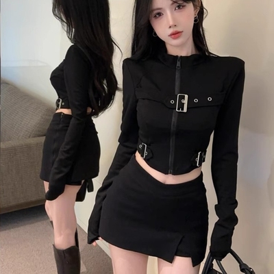 【好评排行版】辣妹金属卡扣T恤