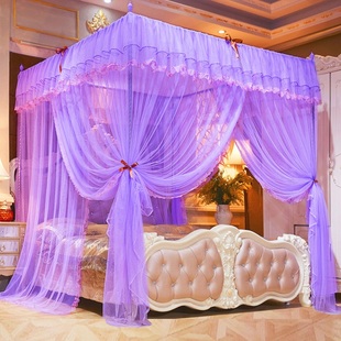 三开门蚊帐家用2025新款卧室免安装1米8大床加厚支架乘2米的1米5