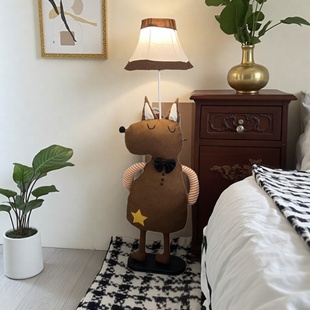 狐狸客厅大型落地摆件电视柜沙发旁边床头卡通落地灯乔迁新居礼品