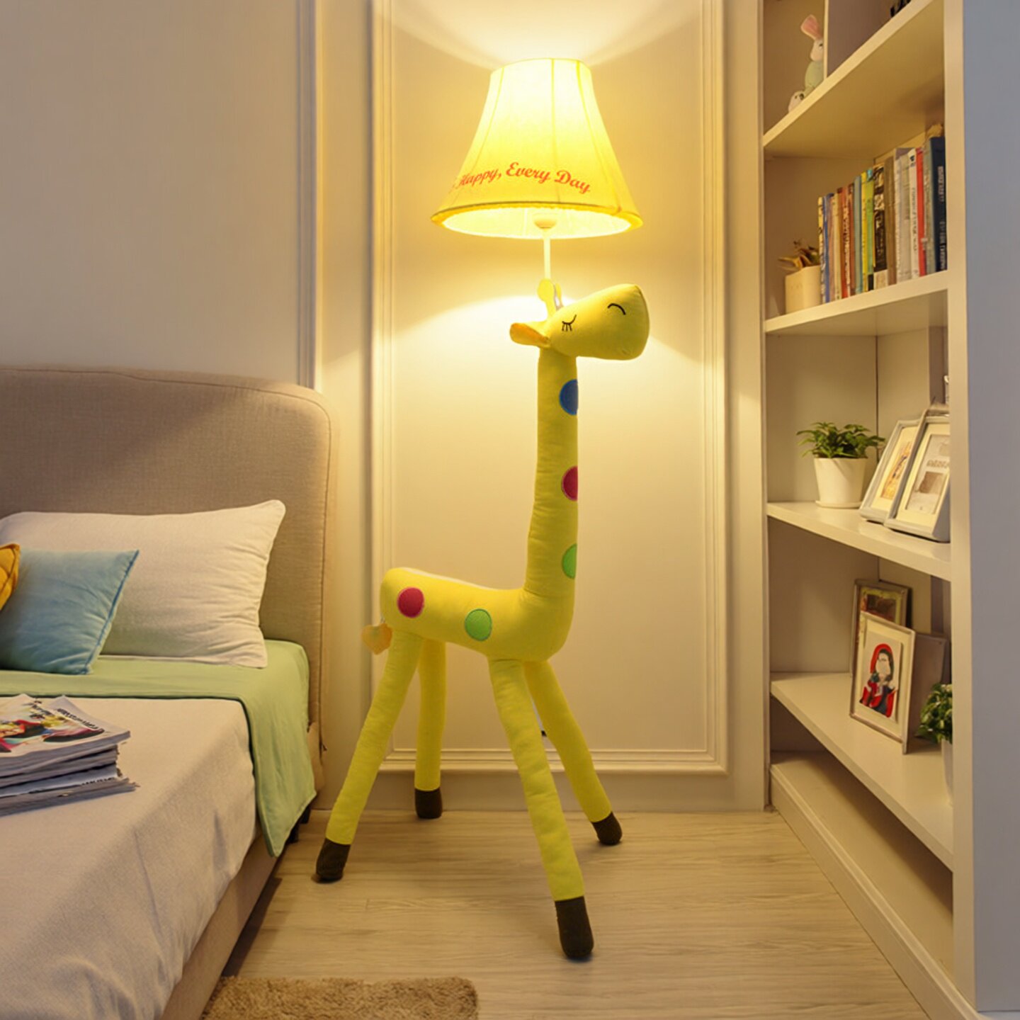 儿童护眼长颈鹿台灯客厅卧室床头装饰台灯具卡通创意男孩女孩学生