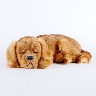 仿真狗摆件睡狗模型简约时尚 饰品仿真动物可爱工艺品 创意家居装