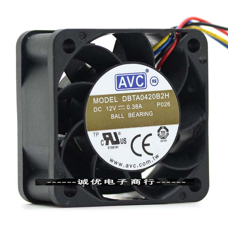 全新原装AVC DBTA0420B2H-P026 12V 0.38A 4cm 四线双滚通信风扇 - 实物图