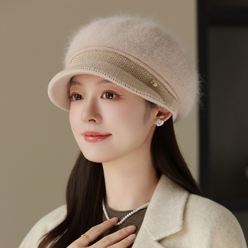 2025冬季新款帽子女士毛线帽针织帽兔毛帽子贝雷鸭舌帽秋冬保暖帽,服饰配件/皮带/帽子/围巾,帽子,淘宝优惠券,粉丝福利购,淘宝优惠卷