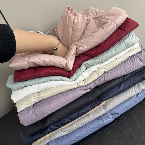 轻薄羽绒服内胆女白鸭绒背心马甲