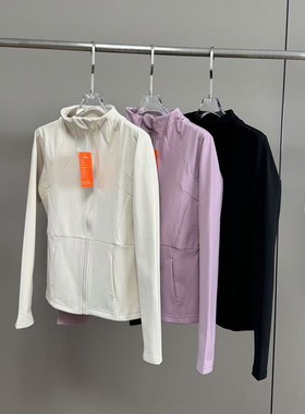 LU同款！秋冬新品修身收腰显瘦立领加绒瑜伽服跑步运动上衣外套女