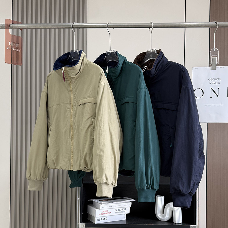 大厂日单!男女秋冬款机能风内里摇粒绒防风保暖立领茄克工装外套