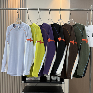 T恤打底衫 山系户外 秋冬双面磨毛恒温蓄热保暖德绒卫衣情侣长袖