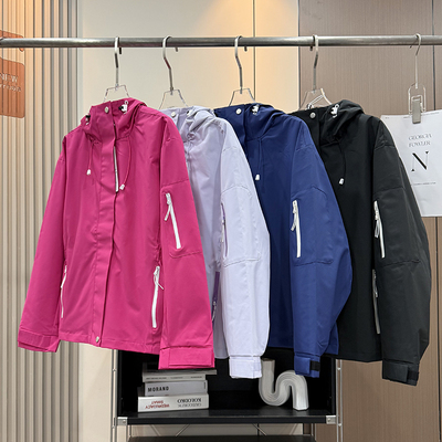 户外山系！男女同款春季防风防泼水透气收腰登山服冲锋衣夹克外套