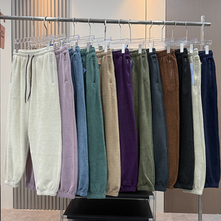 户外徒步登山束脚休闲裤 秋冬加厚保暖摇粒绒卫裤 情侣款 大厂订单