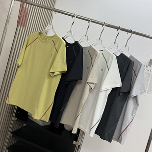 T恤衫 户外运动撞色弹力7A抗菌防晒速干宽松短袖 情侣款 大厂订单
