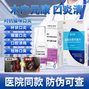 木户元康猫咪口炎特效药杯状大师猫口腔喷剂狗狗口臭溃疡牙龈肿痛