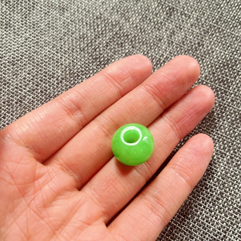老坑缅甸翡翠色平安扣吊坠浅紫色飘花冰糯种男女情侣飘绿平安挂件